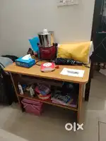 Wood table with storage, study/computer