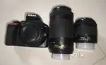 Nikon D3500 , 2 Lens  Kit and Zoom lens