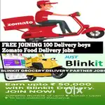Blinkit Free Joining Food Delivery Job Weekly Payment Immediately Join