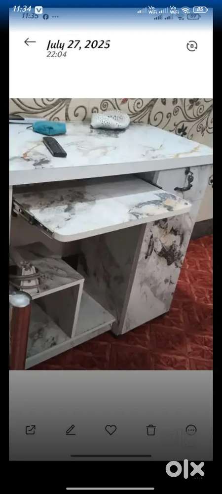 A computer table and laptop table