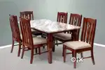 6 CHAIRS MARBLE DINING TABLE AVAILABLE IN STARF FURNITURE
