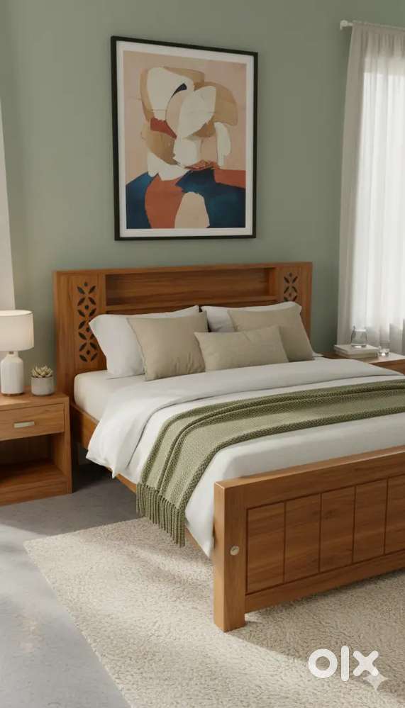 New Premium TEAKWOOD cot queen at offer price