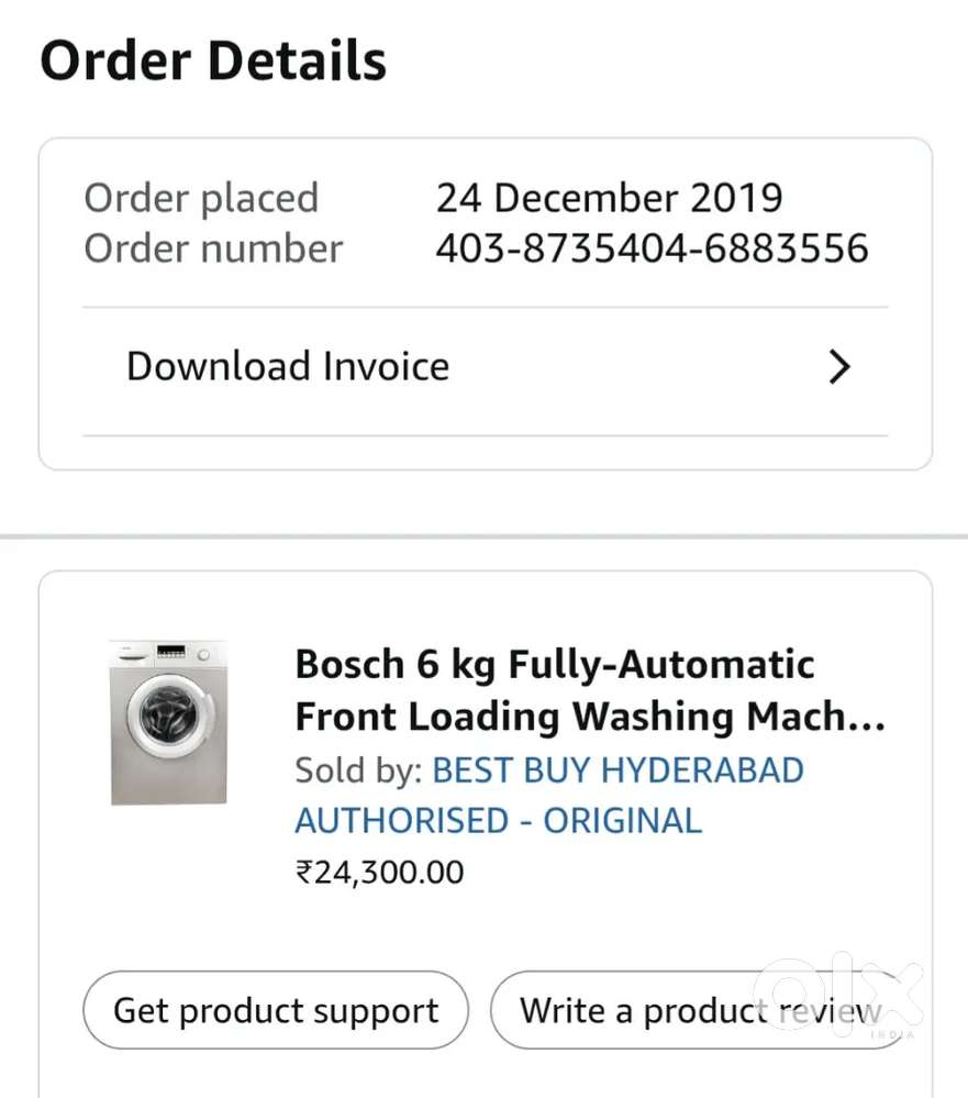 Bosch 6kg washing machine