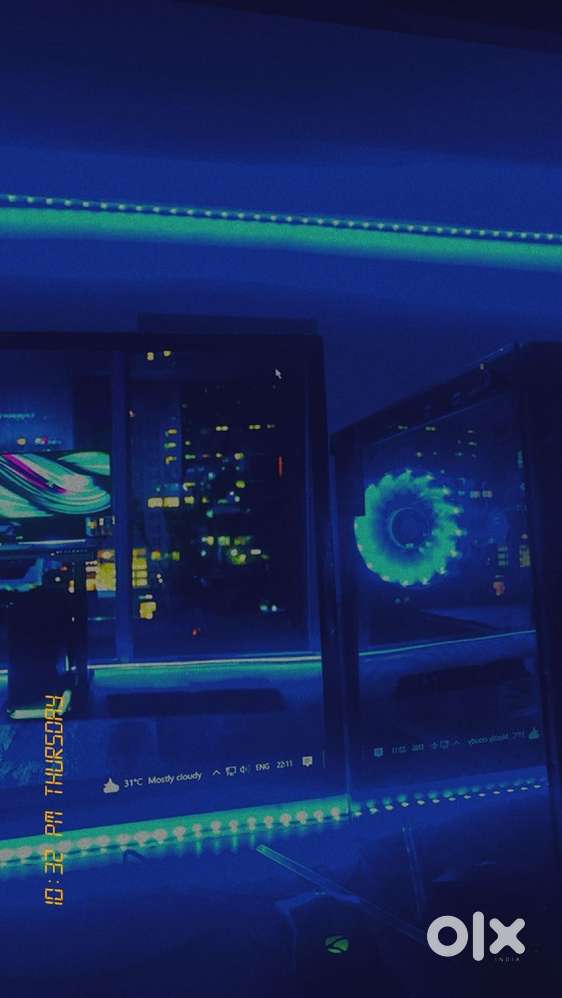 Gaming computer with glass