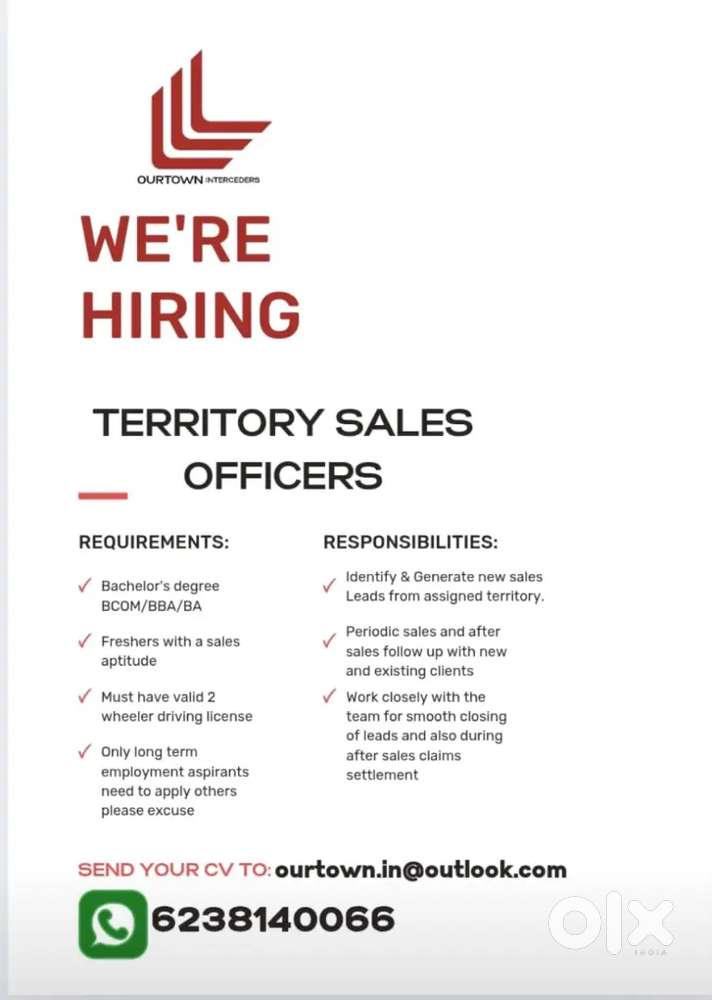 Junior Territory Sales Officer