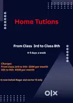 Giving home tuition classes for class 3rd to class 8th students.
