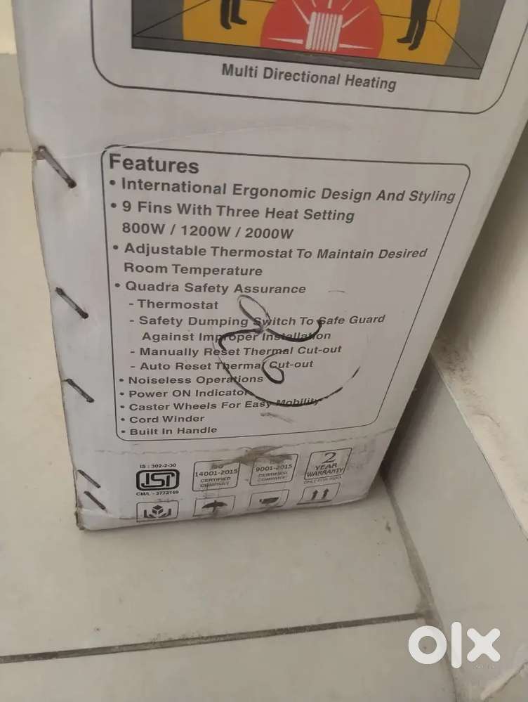 Selling a brand new condition oil heater orpat brand