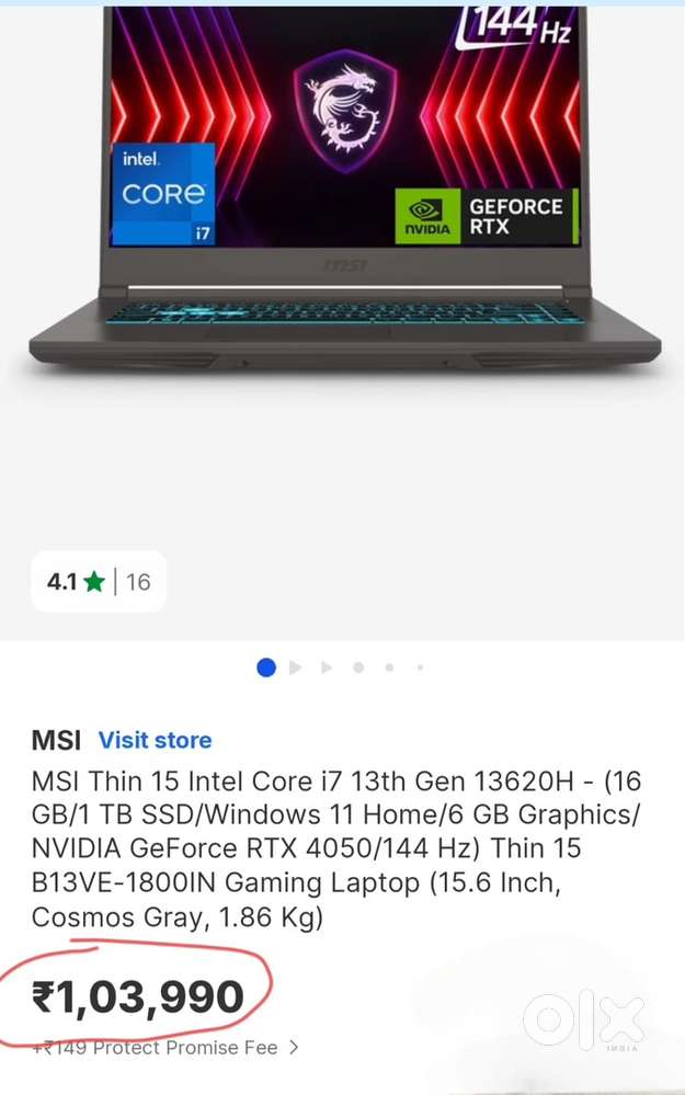 Msi thin 15 (5 months old) negotiable