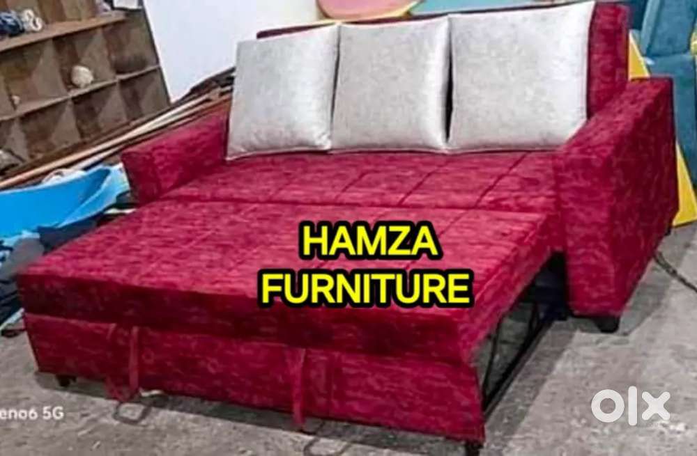 HAMZA FURNITURE NEW DESIGNER PLYWOOD SOFACUM BED AT LOWEST PR