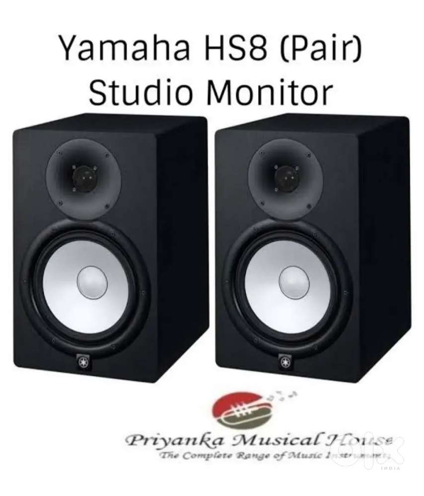 Yamaha HS8 STIDIO MONTOR Pair  With Stand