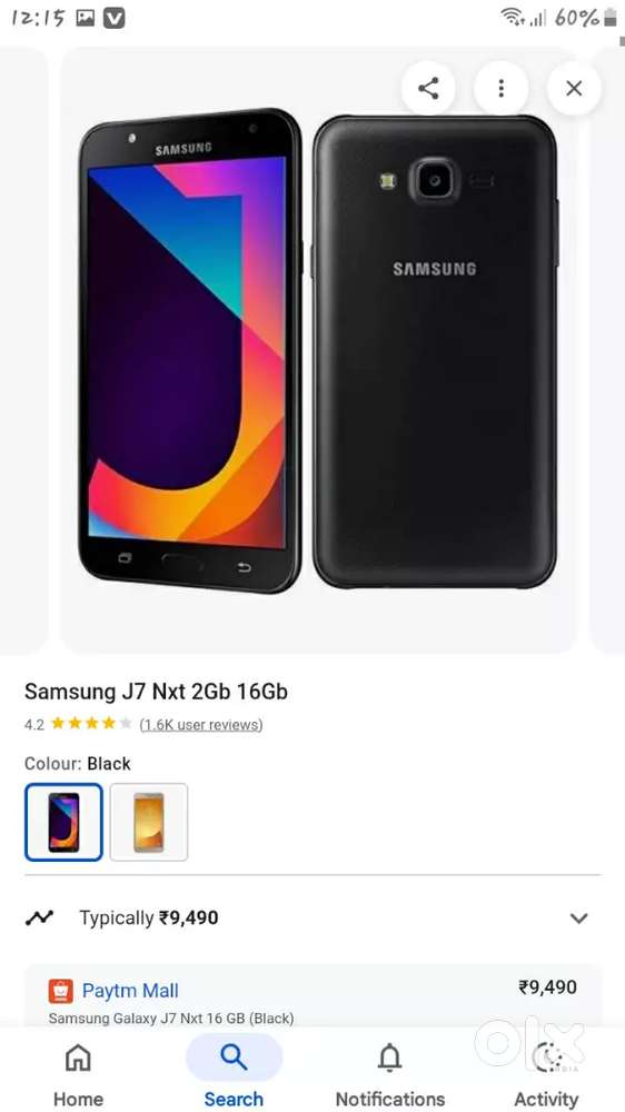 Samsung Galaxy j7 nxt