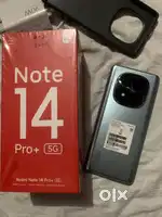 Redmi (15 days Old) Note 14 Pro + 5G ,256GB ,6200mah Battery , IP68 69