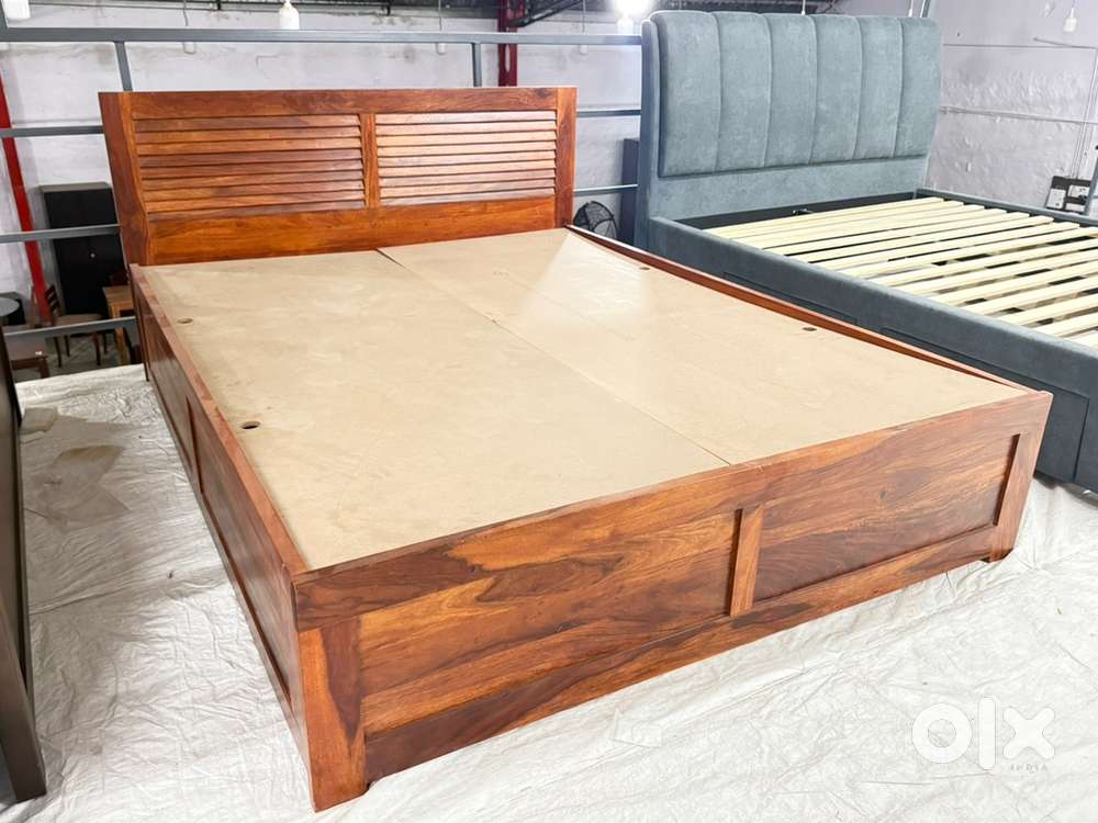 Home Edgze : Solimo King size sheesham wood box bed stoarage for sale.