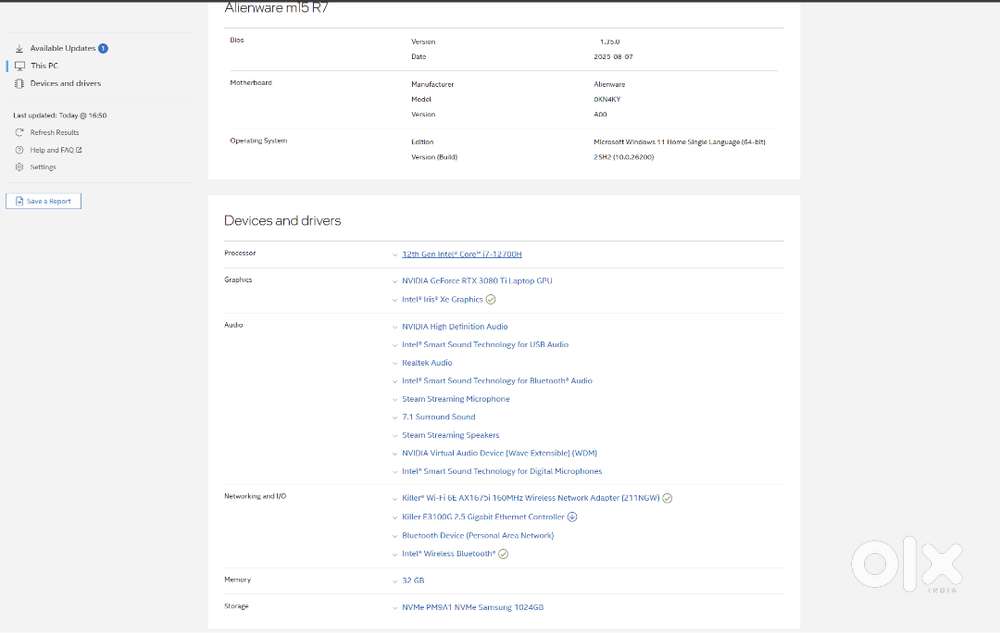 Alienware M15 R7 Gaming laptop