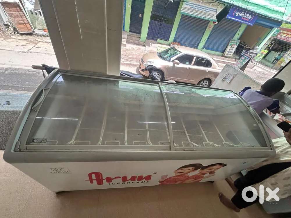 Shop glass top freezer