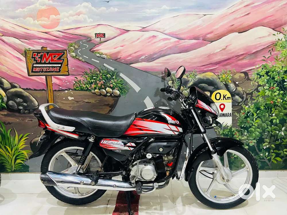 HERO HF DELUXE ALLOY WHEELS SELF START BLACK COLOUR MODEL 2017