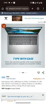 Dell Ryzen 5.  16 gb ram 512 SSD urgent sale 28 din purana hn