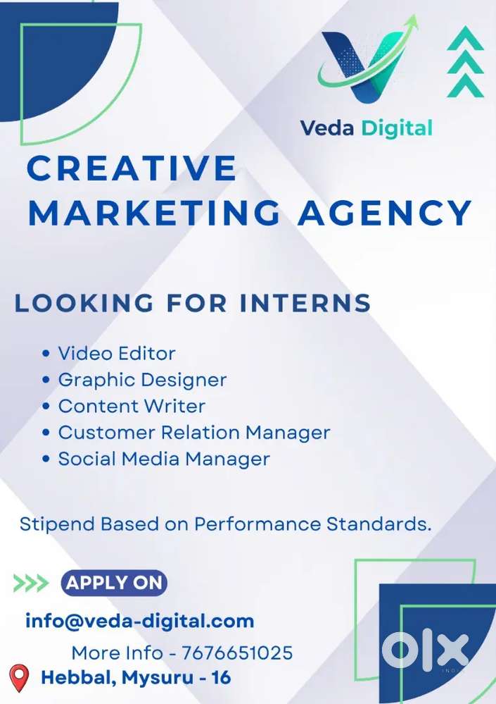 Hiring Interns – Video editor / Telecaller / Social Media