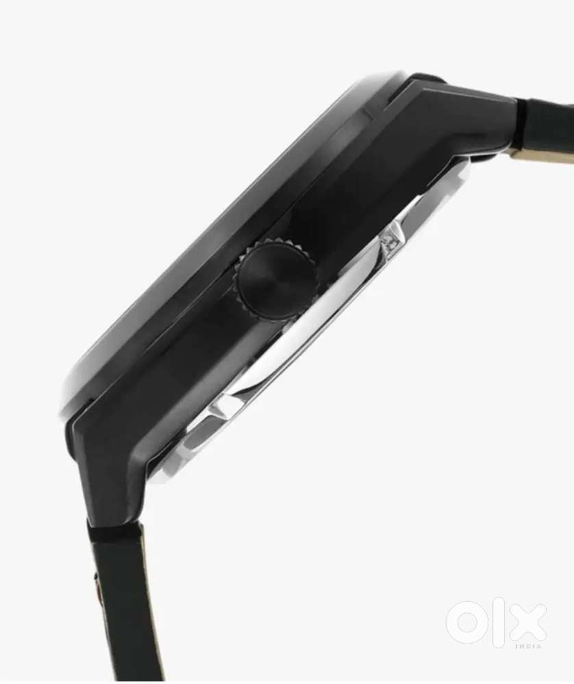 Fossil Men Leather Everett Analog Black Dial Watch-Me3207,