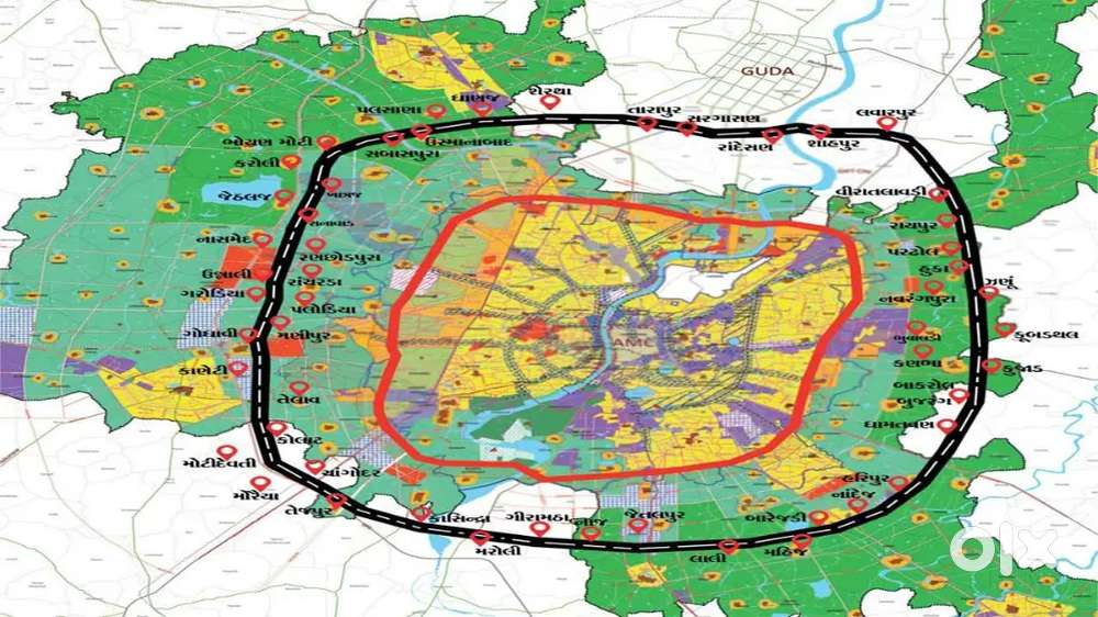 Road Touch plot for sale at Gamdi (vatva)