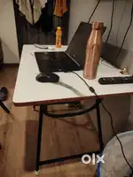 Wooden Table with Iron Stand