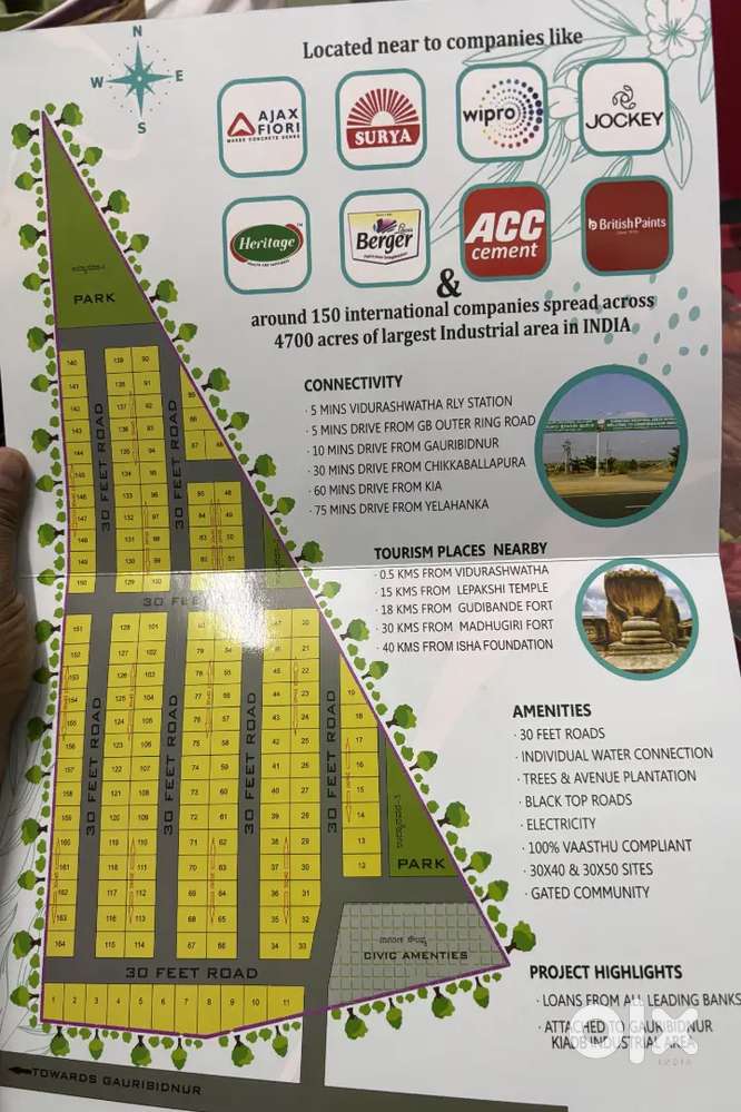 30x40 site Gauribidanur industrial area