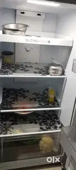 Double door Haier brand fridge