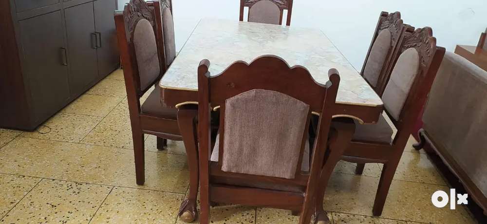 Sheesham Wood Dining Table 6 Seater Set