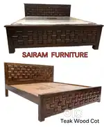 SAIRAM FURNITURE new teak wooden cot factory outlet lowest price sale