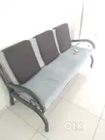 Old steel pipes sofa