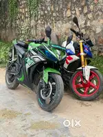 Electric Kawasaki theme bike