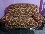 Urgent sell 2-Seater Wooden Sofa in Good Condition