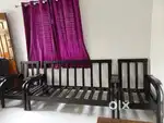 5 seater wooden sofa