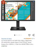 LG 24 inch (60.45 cm) QHD (2K) 2560 x 1440 Pixels, IPS -24QP550