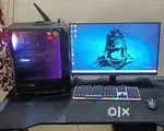 Gaming PC with table and chair