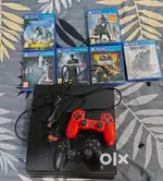 Sony PS4 Pro 1 TB with 2 Controllers + 6 Original Games