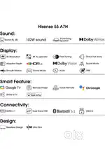 Hisense 55 inch Tv and Zebronics Soundbar