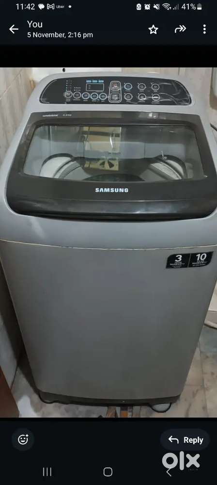Samsung (6.2kg)
3years old 10,000/- cash
,Good condition