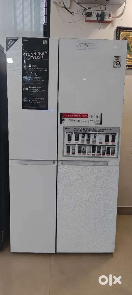 LG 650L side by side refrigerators, wifi convertible, door cooling