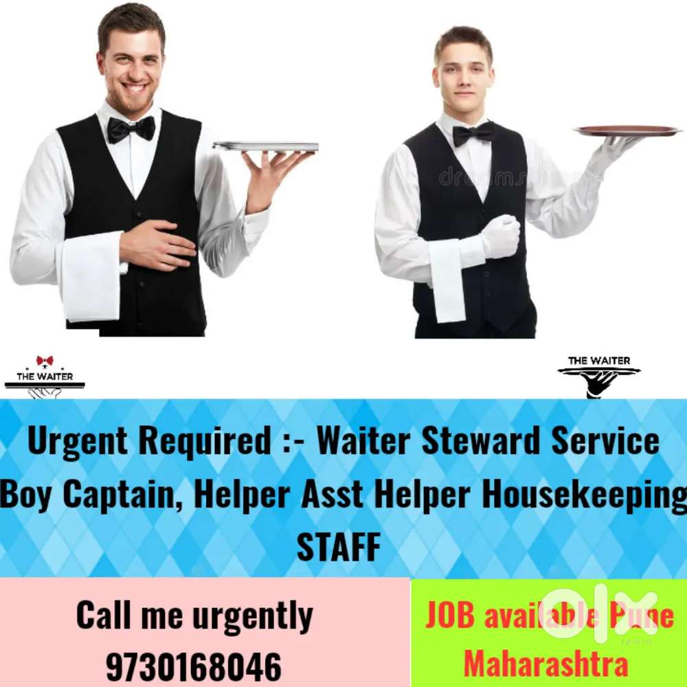 I** Need **  Professional  Waiter // K Helper // Fresher Boy /