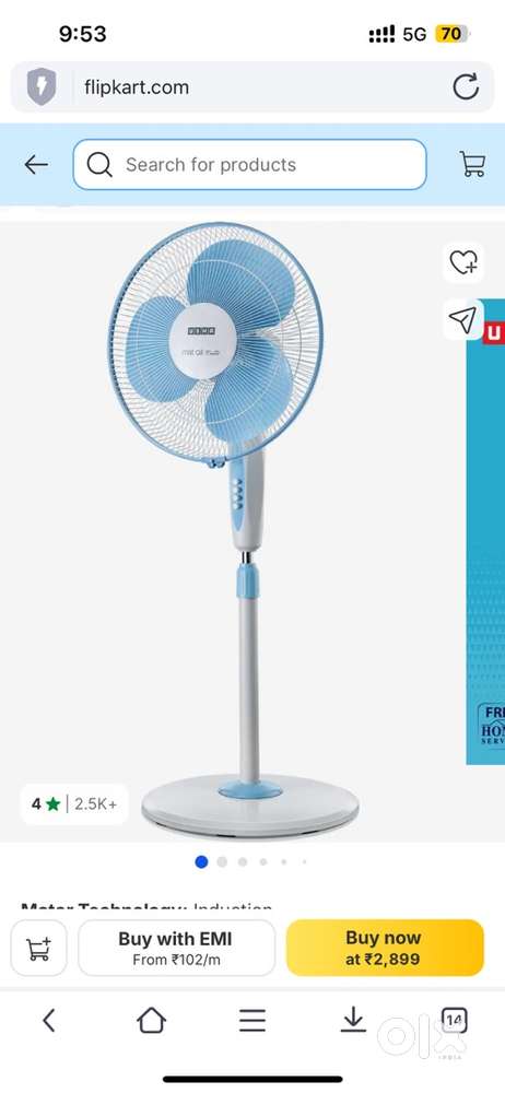 USHA Pedestal fan new condition