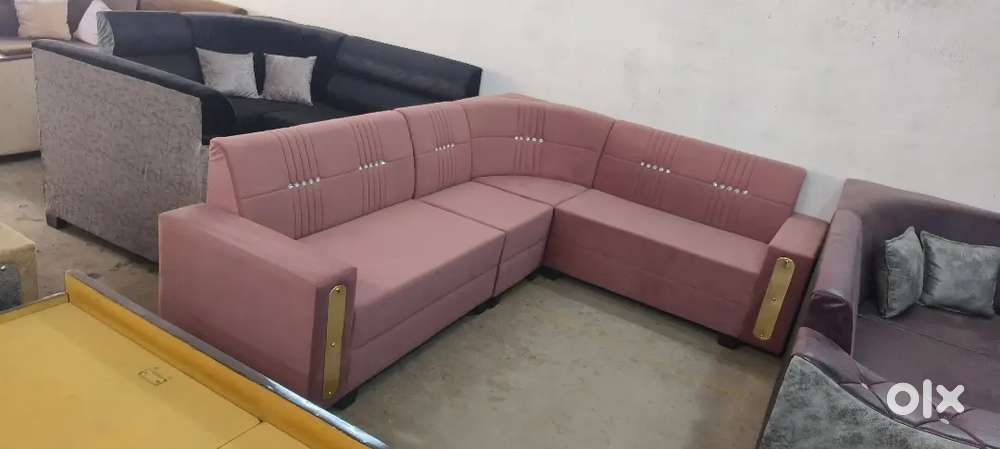 Brand New L Corner Dimond Sofa Set factory outlet