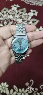 Vintage Mod SEIKO 5 Automatic 6319 Arabic Numerals sea blue