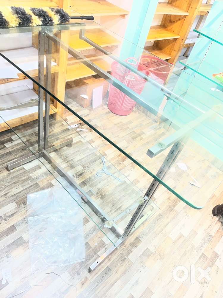 Shop display glass table for sale