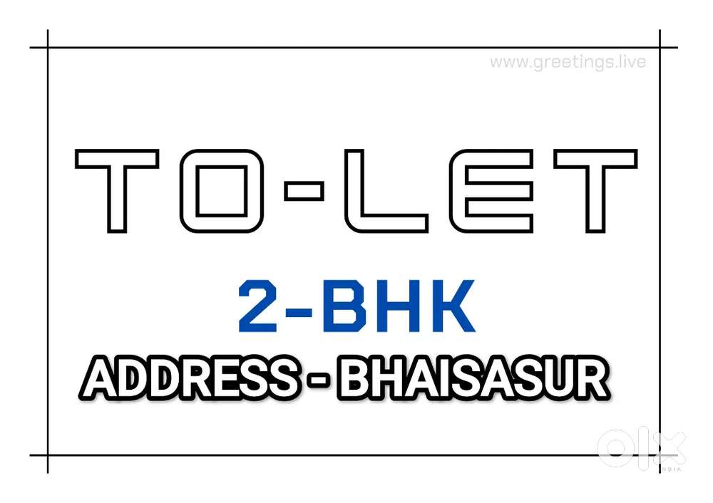 To let 2bhk flat