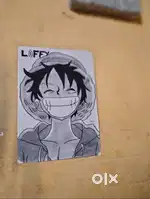 This is luffy and sukuna hand made painting for pencil sketching thank