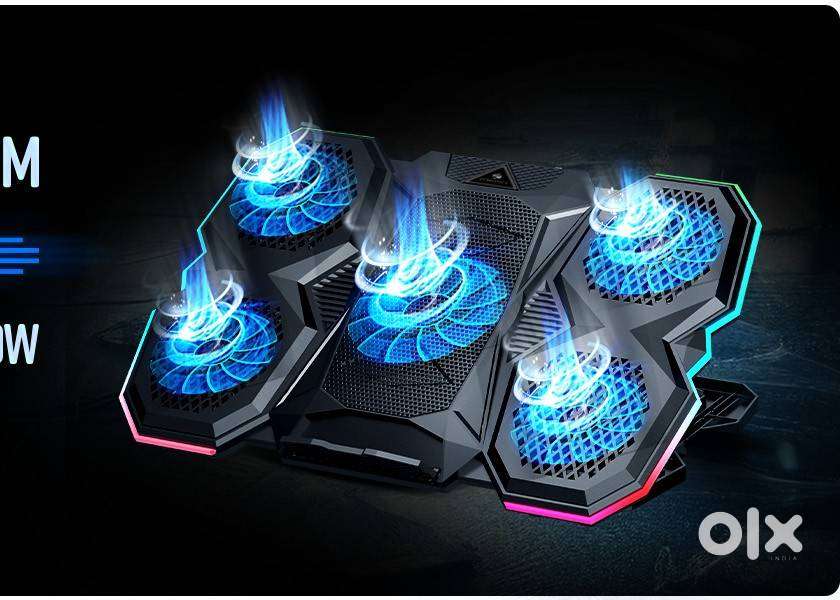 Brand New Zebronics NC8000 Laptop Cooling Pad – 5 Fans RGB, USB Powere