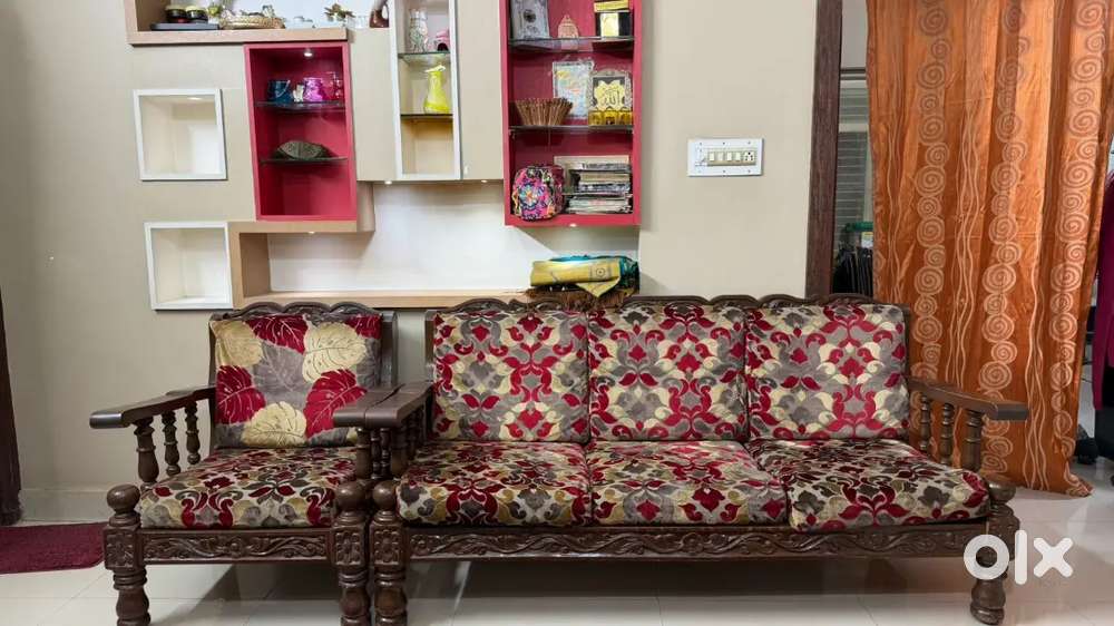 Authentic Old Burma Teak Wood Sofa Set  Solid Wood  Collector Grade