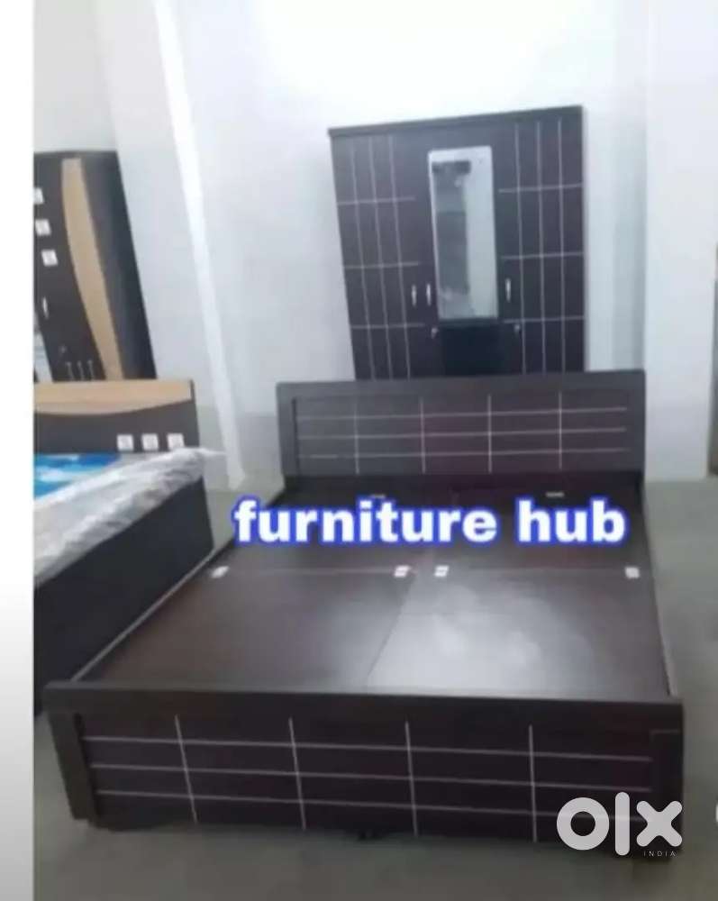 Latest queen size double bed with wordrobe