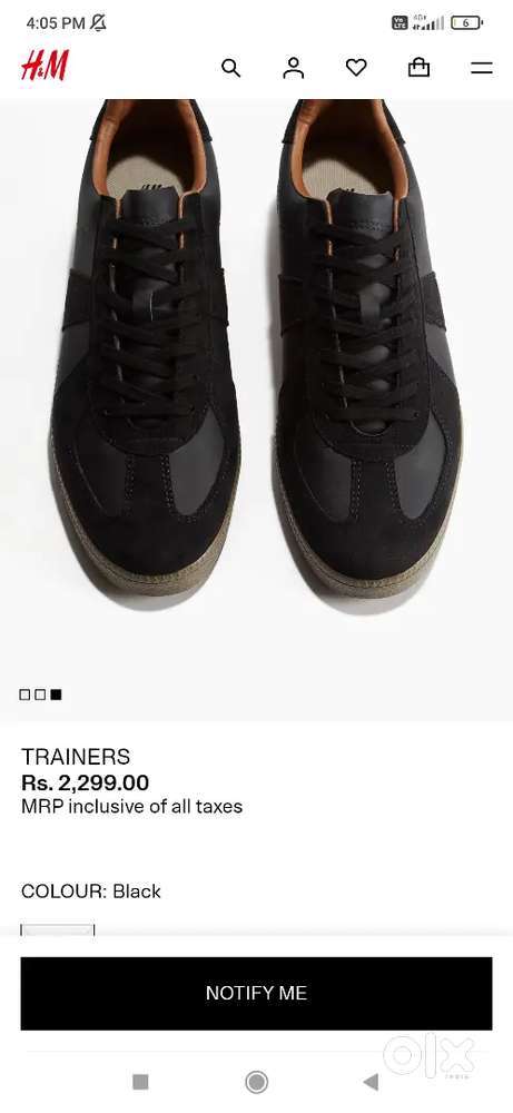 H&M black Shoes trainer's and oversized fitzip through hoodie